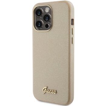 Guess Glitter Glossy Script Back Case Защитный Чехол для Apple iPhone 15 Pro (GUHCP15LPGMCSD)