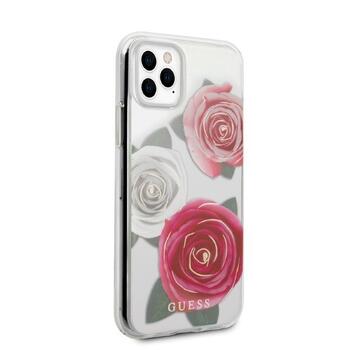 Guess GUHCN58ROSTRT Hardcase Flower Desire Защитный чехол для iPhone 11 Pro / прозрачный (GUHCN58ROSTRT)