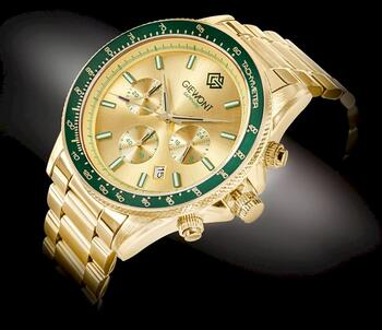 Giewont Chronograph Sapphire Vīriešu pulkstenis / zelta zaļš (GW3520-B6)