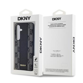 DKNY PU Leather Checkered Pattern MagSafe Case Защитный чехол для Samsung Galaxy S24 / чёрный (DKHMS24SPCPVSLK)