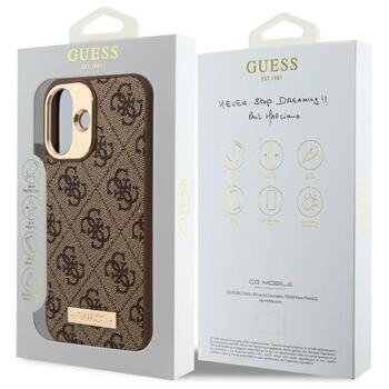 Guess GUHMP16MU4GPRW Hardcase 4G Logo Plate MagSafe Защитный чехол для iPhone 16 Plus 6.7