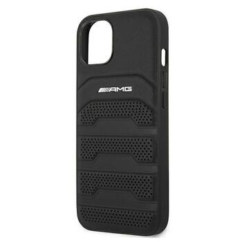 AMG AMHCP13SGSEBK Back Case Кожанный Чехол для телефона Apple iPhone 13 Mini Черный (AMHCP13SGSEBK)