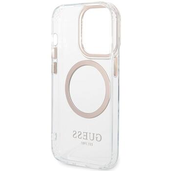 Guess GUHMP15LHTRMD Metal Outline Magsafe Защитный чехол для iPhone 15 Pro 6.1
