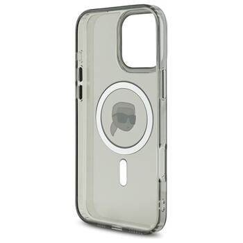 Karl Lagerfeld KLHMP16XHLSKIK Hardcase IML Metal Karl Head MagSafe Aizsargapvalks priekš iPhone 16 Pro Max 6.9