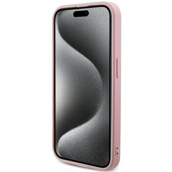 Guess GUHCP14LPSAIRSP Saffiano Iridescent Script Aizsargapvalks priekš iPhone 14 Pro 6.1