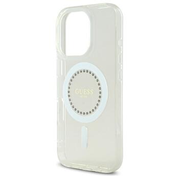 Guess GUHMP16XPFTDTEH IML Rhinestones MagSafe Aizsargapvalks priekš iPhone 16 Pro Max 6.9