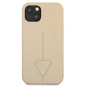 Guess GUHCP13SPSATLE Saffiano Triangle Logo Aizsargapvalks priekš iPhone 13 mini 5,4