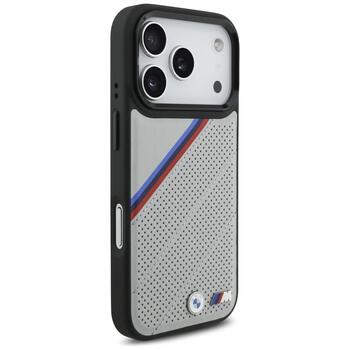 BMW M Tricolor Metal Logo MagSafe Case Защитный Чехол для Apple iPhone 17 Pro (BMHMP17L25PCSPEG)