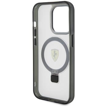 Ferrari Ring Stand MagSafe Back Case Aizsargapvalks Priekš Apple iPhone 15 Pro (FEHMP15LUSCAH)