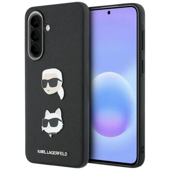 Case Karl Lagerfeld w/ Karl&Choupette Heads Pins&Logo Защитный чехол для Samsung Galaxy A37 5G / чёрный (KLHCSA37PSFDHPOK)