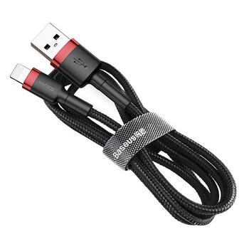 Baseus Cafule USB Lightning Кабель для зарядки 2.4A 1m / красный/чёрный (CALKLF-B19)