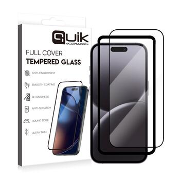 Quik Accessories Full Cover Tempered Glass Защитное Стекло для Apple iPhone 16 Pro Max (QK-TG-IPH-16-PRM)