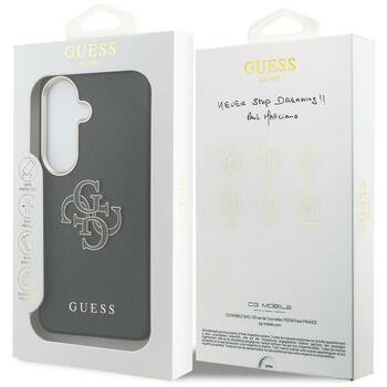 Guess Grained Big 4G Metal Logo Case Aizsargapvalks priekš Samsung Galaxy S26 / melns (GUHCS26S5PS4RGGK)