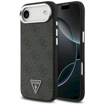 Guess 4G Triangle Logo MagSafe Case Защитный чехол для iPhone Air / чёрный серебристый (GUHMP17MP4TSRCMK)