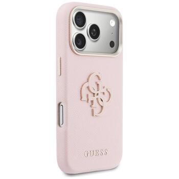 Case Guess FW Resin Logo Защитный чехол для iPhone 17 Pro / розовый (GUHCP17S5PS4RGGP)