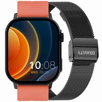 Smartwatch Gravity GT15-3 Silikona siksniņa + melna aproce / sarkana-melna (GT15-3)