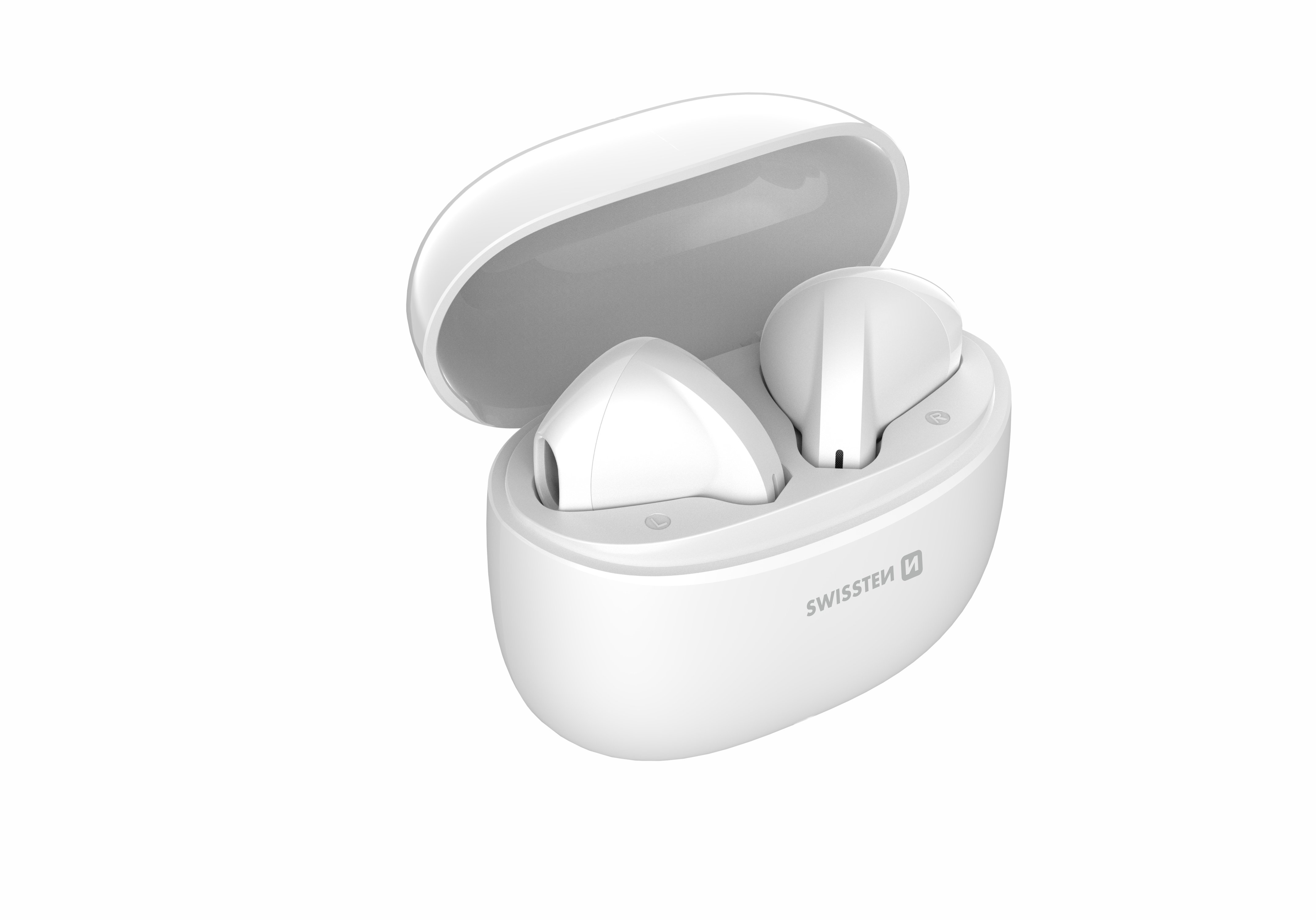 Swissten TWS Mini TUNE Bluetooth Стерео Гарнитура с Микрофоном Белые (51107097)