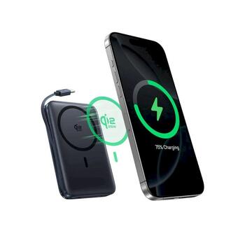 Baseus PicoGo AM61 Qi2.2 45W Магнитный внешний аккумулятор 10000mAh / космический чёрный (E0028V00)