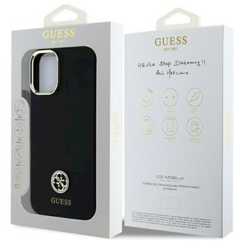 Guess GUHCP16SM4DGPK Silicone Logo Strass 4G Защитный чехол для iPhone 16 6.1
