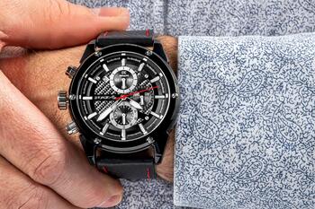 Giewont Vīriešu pulkstenis Chronograph Sapphire / melns (GW8810-A1)