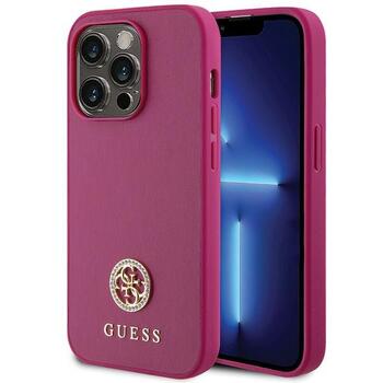 Guess Strass Metal Logo Back Case Защитный Чехол для Apple iPhone 15 Pro Max (GUHCP15XPS4DGPP)