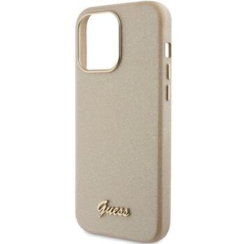 Guess Glitter Glossy Script Back Case Защитный Чехол для Apple iPhone 15 Pro (GUHCP15LPGMCSD)