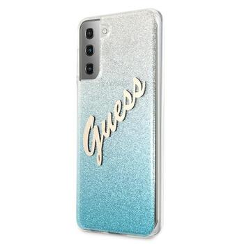 Guess GUHCS21MPCUGLSBL Hardcase Glitter Gradient Script Защитный чехол для Samsung Galaxy S21+ G996 / синий (GUHCS21MPCUGLSBL)