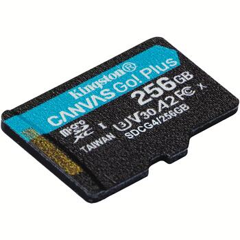 Kingston microSDXC Canvas Go! Plus Gen4 Карта Памяти 256GB A2 U3 V30 + adapter (SDCG4/256GB)