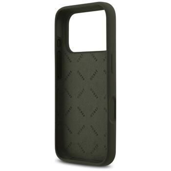 Guess Silicone Big 4G Script case Aizsargapvalks priekš iPhone 17 Pro / haki (GUHCP17LSC4GSMA)