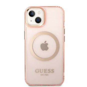 Guess GUHMP14MHTCMP Hardcase Gold Outline Translucent MagS Защитный чехол для iPhone 14 Plus/15 Plus 6.7