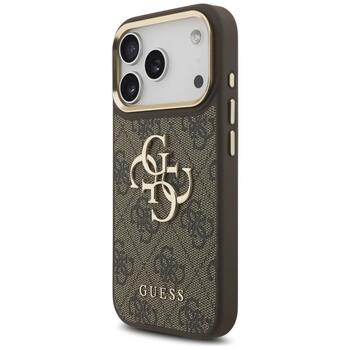 Guess 4G Big 4G Classic Logo Big Strap Metal Buttons Case for iPhone 17 Pro Brūns (GUHCP17LP4G4BCSW)