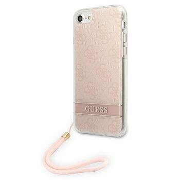 Guess GUOHCI8H4STP Hardcase 4G Print Strap Защитный чехол для iPhone SE 2022 / SE2020 / 7 / 8 / розовый (GUOHCI8H4STP)