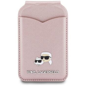 Karl Lagerfeld MagSafe Зеркальный Магнитный Кардхолдер Кошелек Розовый (KLWMSMPGKCHPP)