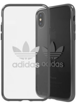 Adidas Clear Case Силиконовый чехол для Apple iPhone X / XS Прозрачный - Черный (EU Blister) (AD-OCC-IPHXXS-TRBK)