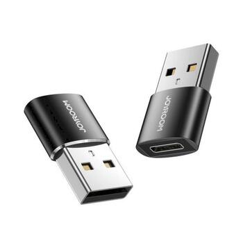 Joyroom S-H152 Adapter Adapteris USB 3.2 Gen 1 Male to USB-C Female to USB Male (2pcs) / melns (S-H152-BLK)