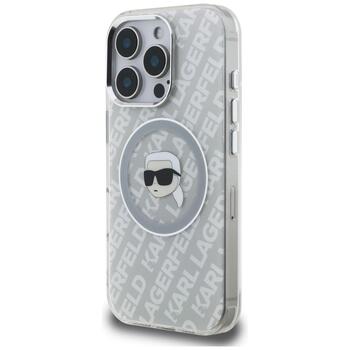 Case Karl Lagerfeld IML Karl Head Logo MagSafe Защитный чехол для iPhone 16 Pro / серый (KLHMP16LHMKBKHG)