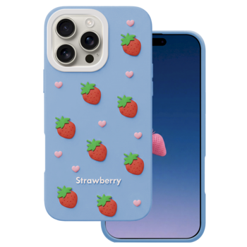 Mocco Strawberry Back Case Чехол для телефона Apple iPhone 16 Pro Max (MO-SBC-IP-16PRMAX-BL)