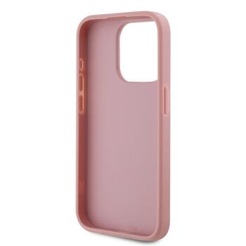 Karl Lagerfeld Wrinkled PU Signature Logo Case Защитный чехол для iPhone 15 Pro / розовый (KLHCP15LPFMFBKMP)
