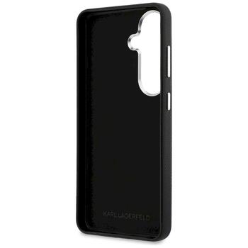 Karl Lagerfeld Saffiano Double Heads Metal Aizsargapvalks priekš Samsung Galaxy S26 / melns (KLHCS26SPSFDHPOK)