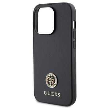 Guess Strass Metal Logo Back Case Защитный Чехол для Apple iPhone 15 Pro (GUHCP15LPS4DGPK)