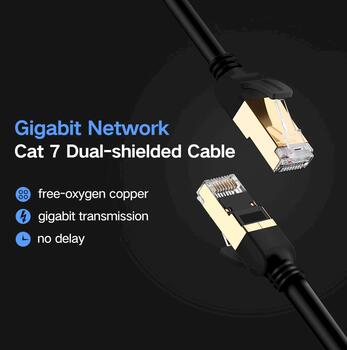 UGREEN NW107 Tīkla kabelis F/FTP CAT7 ar 2xRJ45 spraudņiem 2m / melns (UG-11269)