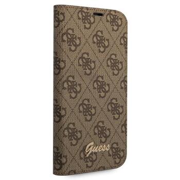 Guess GUBKP14XHG4SHW Book 4G Vintage Gold Logo Aizsargapvalks priekš iPhone 14 Pro Max 6,7