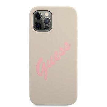 Guess GUHCP12MLSVSGP Silicone Vintage Hardcase Aizsargapvalks priekš iPhone 12/12 Pro 6,1