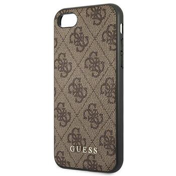 Guess GUHCI8G4GFBR Hardcase 4G Metal Gold Logo Aizsargapvalks priekš iPhone SE 2022 / 2020 / 7 / 8 / brūns (GUHCI8G4GFBR)