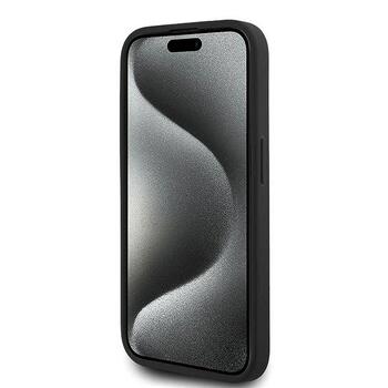 Karl Lagerfeld KLHCP15LPQDSMGK Diagonal Quilted Script Aizsargapvalks priekš iPhone 15 Pro 6.1