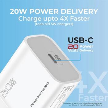 Promate PowerPort-20PD Premium Tīkla Lādētājs Type-C PD 20W (AISPOWERPORT20PDWEU)