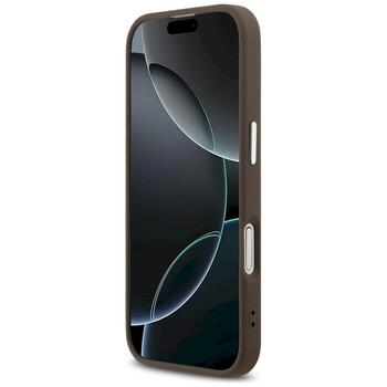 Case Guess 4G Triangle Logo MagSafe Защитный чехол для iPhone 17 / коричневый (GUHMP17SP4TSRCMW)