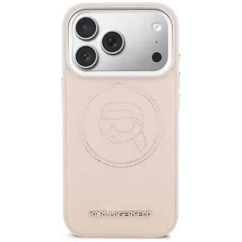 Case Karl Lagerfeld K Head Point Logo MagSafe Aizsargapvalks priekš iPhone 17 Pro / rozā (KLHMP17L5PFKHPSEP)