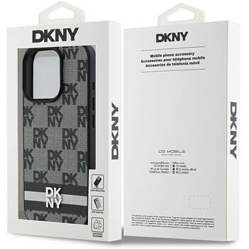 DKNY Checkered Pattern & Printed Stripes Защитный Чехол для Apple iPhone 16 Pro Max (DKHCP16XPCPTSSK)