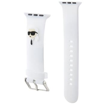 Karl Lagerfeld Strap KLAWLSLKNH Ремешок для часов Apple Watch 42/44/45/49mm / белый (KLAWLSLKNH)